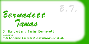 bernadett tamas business card