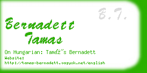 bernadett tamas business card